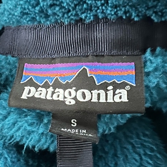 Patagonia retool snap pullover fleece RARE blue teal synchilla size SMALL - Picture 3 of 3